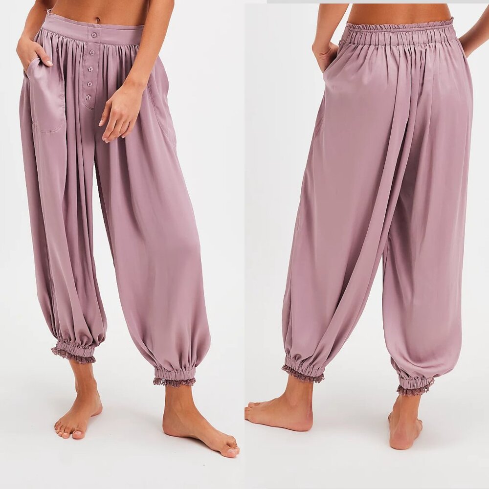 New! Free People Intimately Pink Night Special Solid Pants 4943